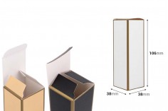 38x38x106 mm altın bordürlü karton kutu - 20 adet