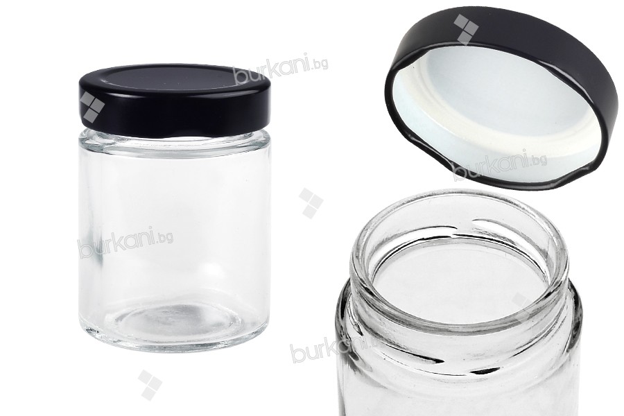Glass jar 150 ml with caps T.O 58 Deep caps 