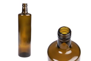 Стъклена карамелена бутилка 1000 мл Дорика - 30 бр.-изображение_продукт