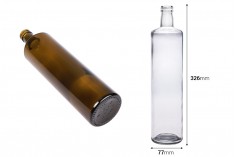Стъклена карамелена бутилка 1000 мл Дорика - 30 бр. 