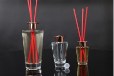 Glass decorative striped bottle 150 ml for reed diffuser