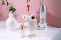 Glass decorative striped bottle 150 ml for reed diffuser