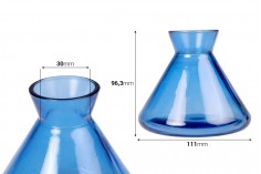 Стъклена декоративна синя бутилка 200 мл 