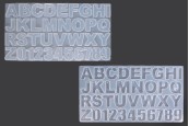 Силиконова форма с английска азбука и цифри 346x186x8.5 мм