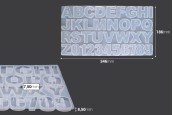 Силиконова форма с английска азбука и цифри 346x186x8.5 мм