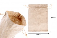 Памучна торбичка бежева  с размери 150х200 mm - 50 бр. 
