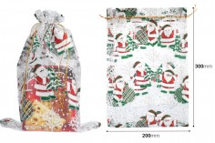 Organzeden yapılmış 200x300 mm Noel çantası - 25 adet -