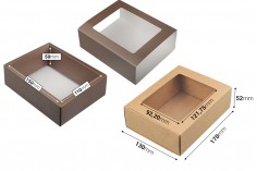 Опаковъчна картонена кутия 170x130x52 мм (чекмедже) с прозорец - 12 бр.