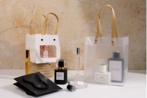 Хартиена подаръчна торбичка с размери  80х50х110 с шнур - 20 бр-изображение_група