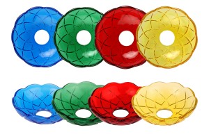 Bobeche qelqi 120x30 me vrimë qendrore 26 mm për shandan dhe llambadar në ngjyra të ndryshme-изображение_продукт