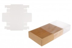 Хартиена опаковъчна кутия (300gsm) 250x180x60 мм с прозрачен капак - 12 бр.