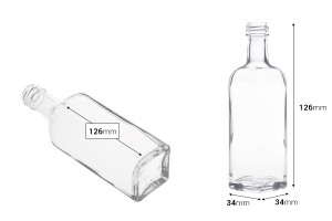 Малка бутилка за зехтин 60 ml Мараска  (PP 18) *-изображение_размери