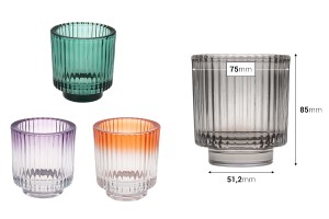 Стъклени цветни чаши 75x85 mm за свещи-изображение_размери
