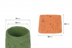 Beton mum kavanozu 80x60 mm çeşitli renklerde