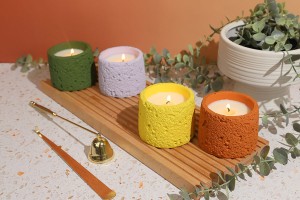 Цветни циментови буркани 80x60 mm за свещи-изображение_група