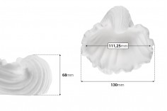 Mumlar için cam dekoratif kabuk vazo 300 mm