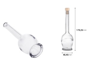 Сферична бутилка  100 ml с тапа Ф11-изображение_размери