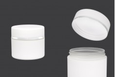 Plastik kapaklı beyaz krem kavanozu 50 ml