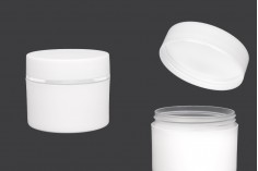 Plastik kapaklı beyaz krem kavanozu 250 ml