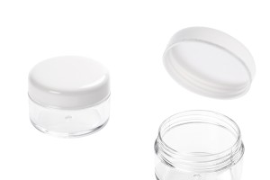 Пластмасово бурканче за крем с бяла капачка 30 мл в опаковка от 12 броя-изображение_продукт