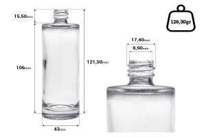 Кръгла бутилка за парфюм  100 ml (18/415)-изображение_размери