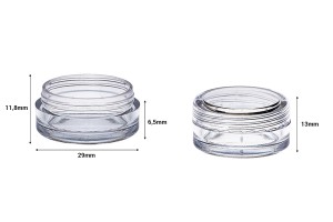 Пластмасово бурканче за крем 3 мл-изображение_размери