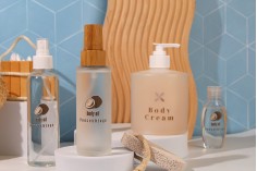 Стъклена матова бутилка 100 ml за крем или за масла  PP 24