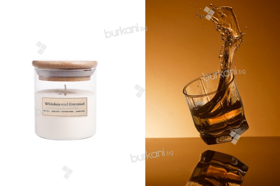 Ароматна ръчно изработена свещ Whiskey and Caramel - 110 гр. 