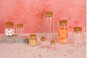 Малки стъклени шишета с коркова тапа 80 мл, с размер 47х70