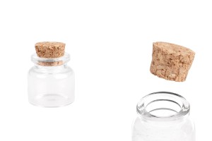 Малки шишенца с коркова тапа 10 мл, с размери  30x30 , в опаковка от 12 броя , 81-3-изображение_продукт
