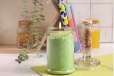 Стъклен буркан със стъклена капачка 330ml 