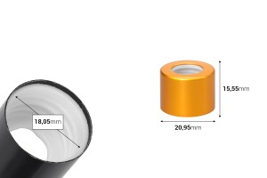 Капачки алуминиеви  за пипети от 5 мл до  100 мл в различни цветове-изображение_размери