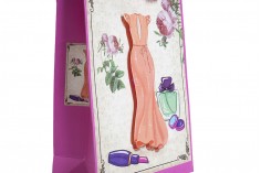 Хартиени 3-D подаръчни торбички, модел  "Оранжева рокля", размер "S", 18x8.5x25cm