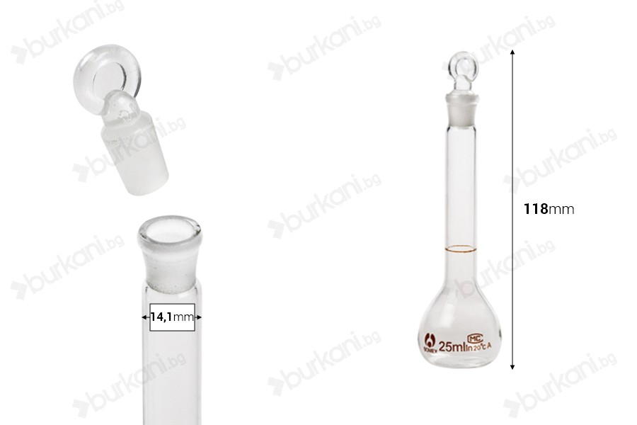 25 ml стъклена колба със стъклена капачка-изображение_размери