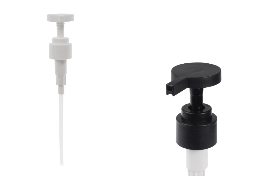 24/410 помпа за крем, пластмаса в черен или бял матов цвят с предпазител-изображение_продукт