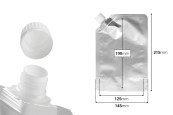 Алуминиева Doy Pack 500 ml със странична бяла капачка - 50 бр-изображение_размери
