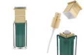 Луксозна акрилна бутилка 30 мл в изумруден цвят с помпа за крем -изображение_продукт