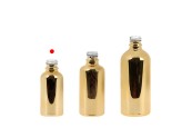 Стъклена бутилка 30 мл за етерични масла  сърловина PP 18 mm в златист или сребрист цвят-изображение_група