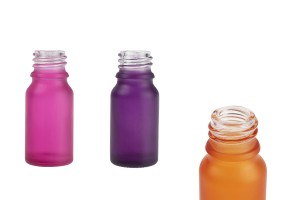 Стъклена бутилка за етерични масла 10 мл с PP18 гърловина в различни матови цветове-изображение_продукт