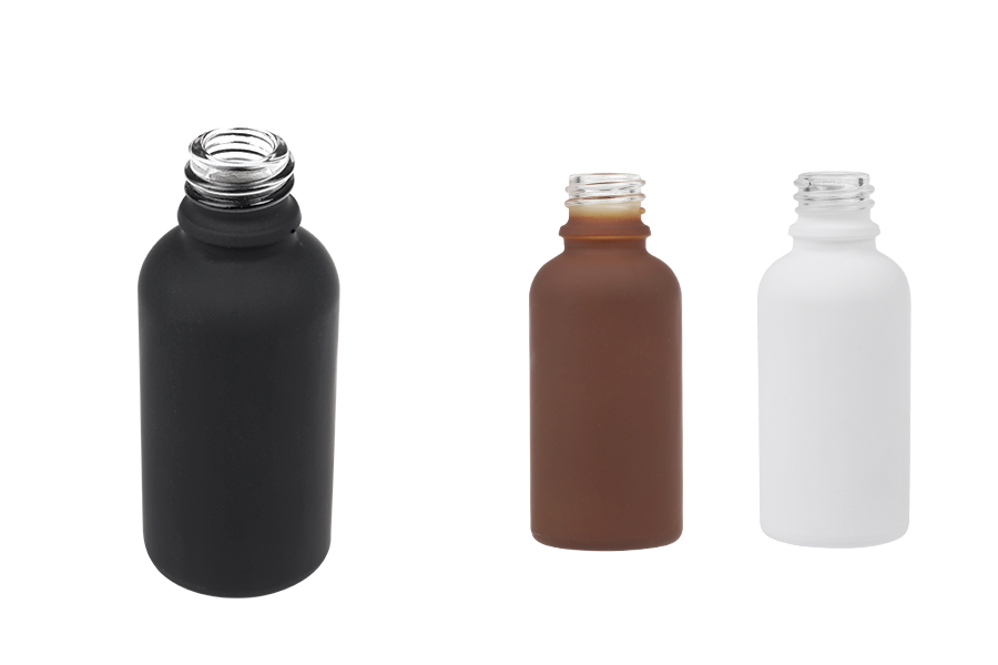 30 мл стъклена бутилка за етерични масла с чучур PP18 в различни цветове гума-изображение_продукт