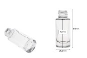 Прозрачна стъклена цилиндрична бутилка 10 мл-изображение_размери