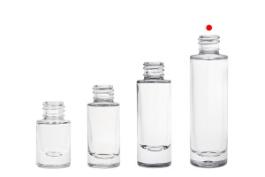 Прозрачна стъклена цилиндрична бутилка 30 мл-изображение_група