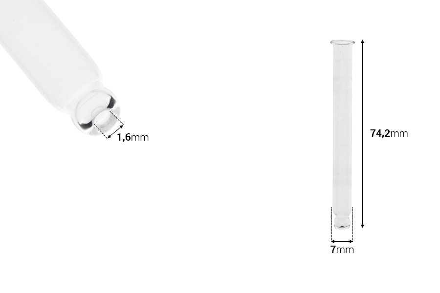 Стъклена неградуирана дюза на топче за бутилки с код: 16-6994-изображение_размери