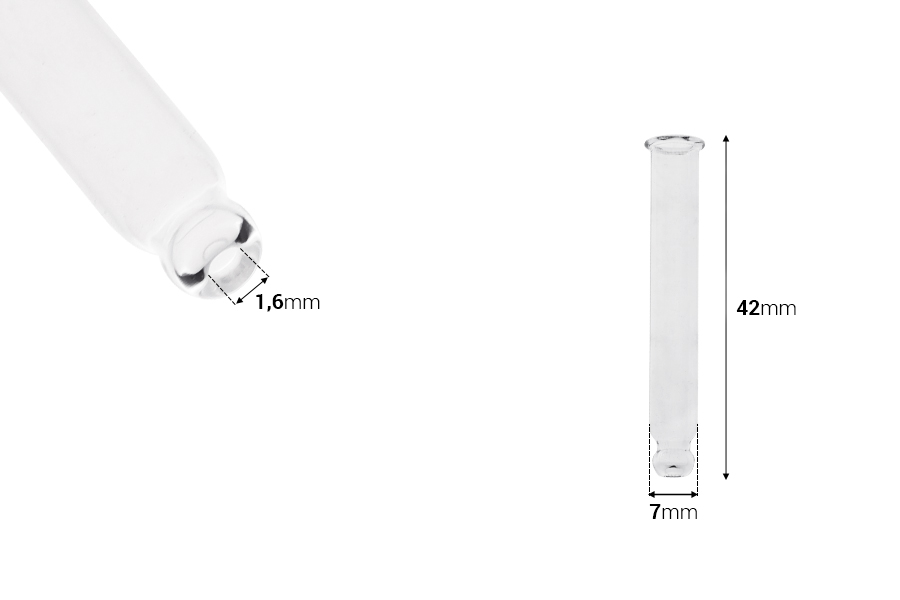 Стъклена неградуирана дюза на топче за бутилки с код: 16-6390-изображение_размери