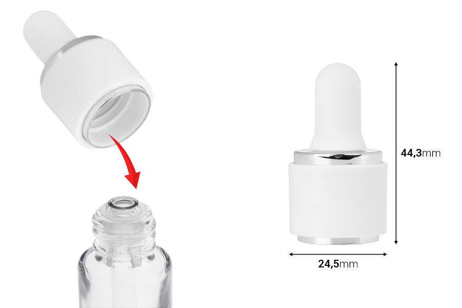 Комплект - пластмасов пръстен за капкомери с биберон за бутилки с код : 16-6390, 16-6995, 16-6994 и 16-6993 ( цвят златист или сребрист) -изображение_размери