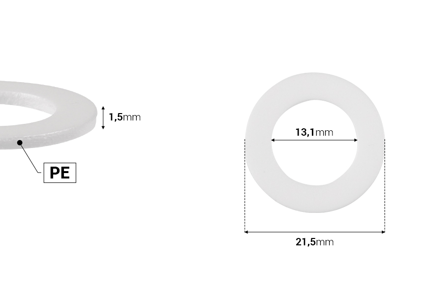 Тапи за помпи  PP24 с дебелина 1,5 мм - подходяща за помпи с код 16-6311-изображение_размери