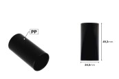 Пластмасов (PP) капак в бял или черен цвят-изображение_размери