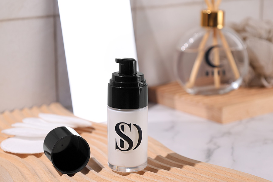 Стъклена бутилка 30 мл с пластмасова помпа за крем и капачка ПП18 Стъклена бутилка 30 мл с пластмасова помпа за крем и капачка ПП18-изображение_група