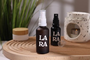 Стъклена кафява матова бутилка за етерични масла 50 мл-изображение_група