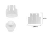 Пластмасова дозираща предпазна капачка за бутилки с гърловина 20 мм - 50 бр.-изображение_размери